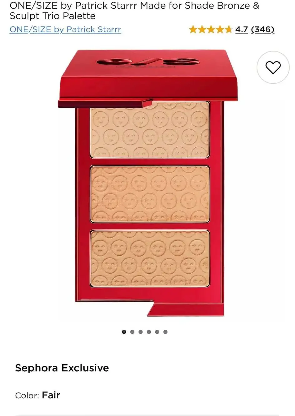 ONE/SIZE by Patrick Starrr Made for Shade Bronze & Sculpt Trio Palette - Fair